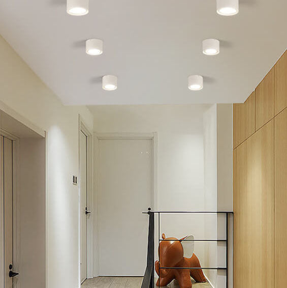 Nordic Cylinder Spotlight LED Flush Mount Ceiling Light Cuvalon
