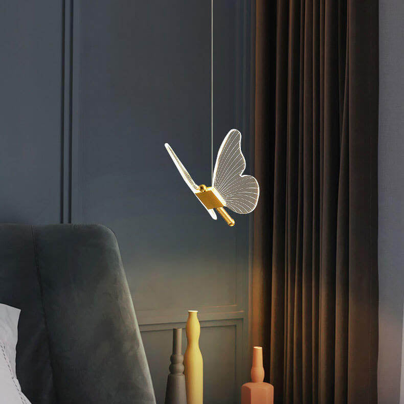 Minimalist Acrylic Butterfly LED Pendant Light Cuvalon