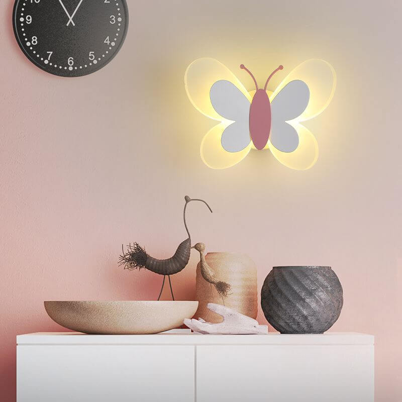 Creative Butterfly Acrylic 1-Light LED Wall Sconce Lamp Cuvalon