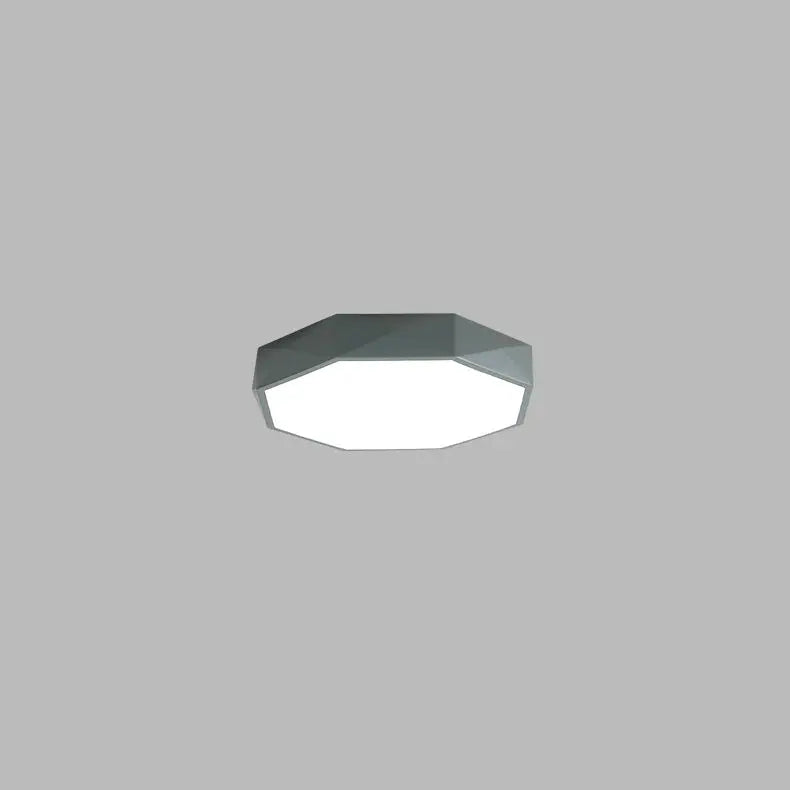 Nordic Macaron Diamond Geometry Iron Acrylic LED Flush Mount Ceiling Light Cuvalon
