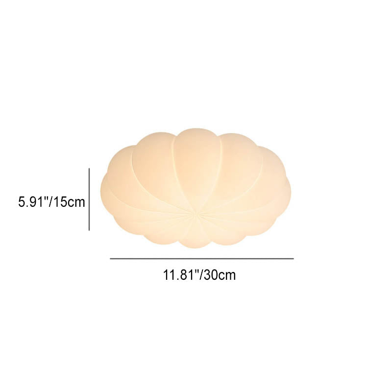 Contemporary Nordic PE Shade Kid's Flowers LED Flush Mount Ceiling Light For Bedroom Cuvalon