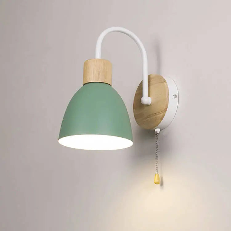 Nordic Macaron 1-Light Zipper Switch Wall Light Cuvalon