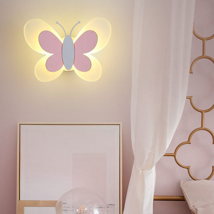 Creative Butterfly Acrylic 1-Light LED Wall Sconce Lamp Cuvalon