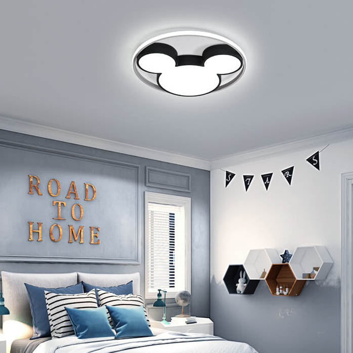 Cartoon Mouse LED Flush Mount Ceiling Light Cuvalon