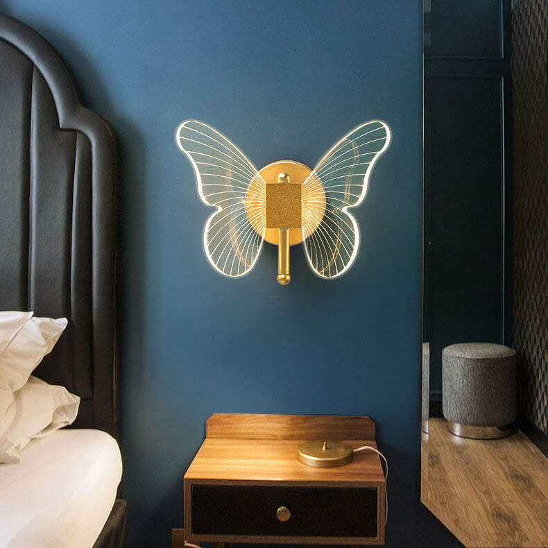 Nordic Creative Butterfly Acrylic LED Wall Sconce Lamp Cuvalon