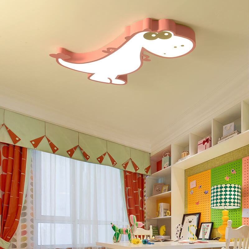 Cartoon Creative Dinosaur LED Flush Mount Ceiling Light Cuvalon