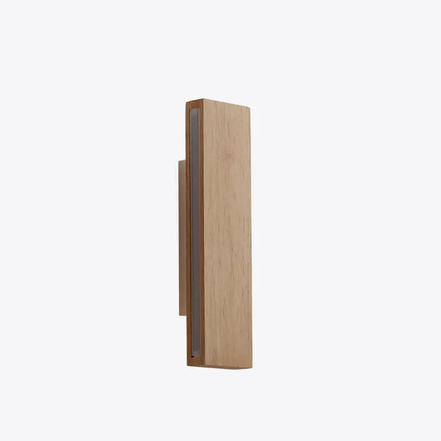 Japanese Minimalist Log Rectangular Flat Rotatable LED Wall Sconce Lamp Cuvalon