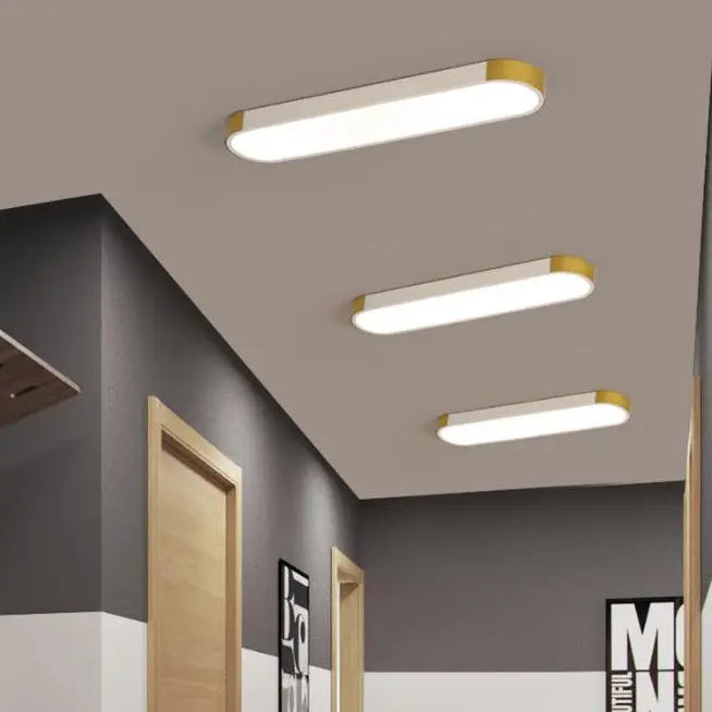 Modern Minimalist Rectangular Ring LED Flush Mount Ceiling Light Cuvalon