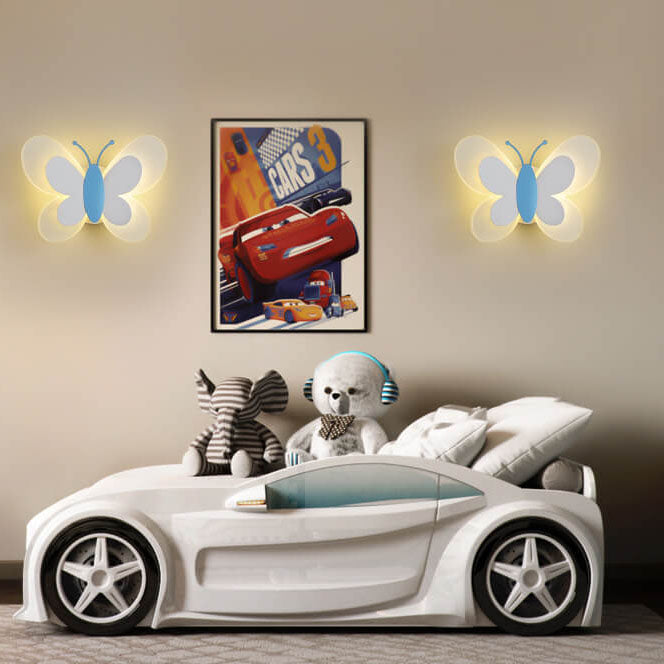 Creative Butterfly Acrylic 1-Light LED Wall Sconce Lamp Cuvalon