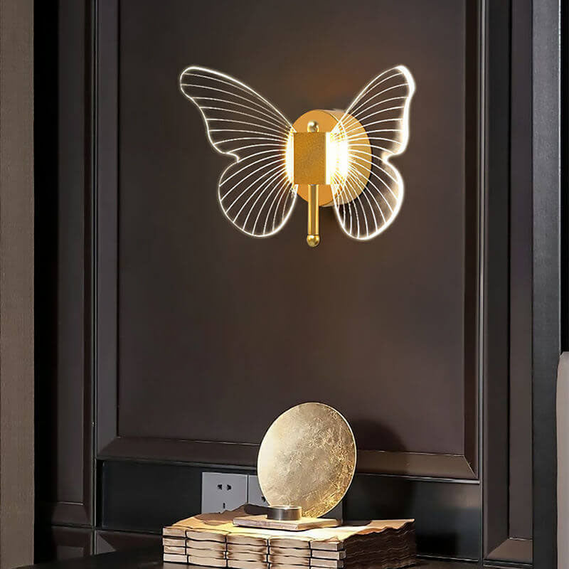 Nordic Creative Butterfly Acrylic LED Wall Sconce Lamp Cuvalon