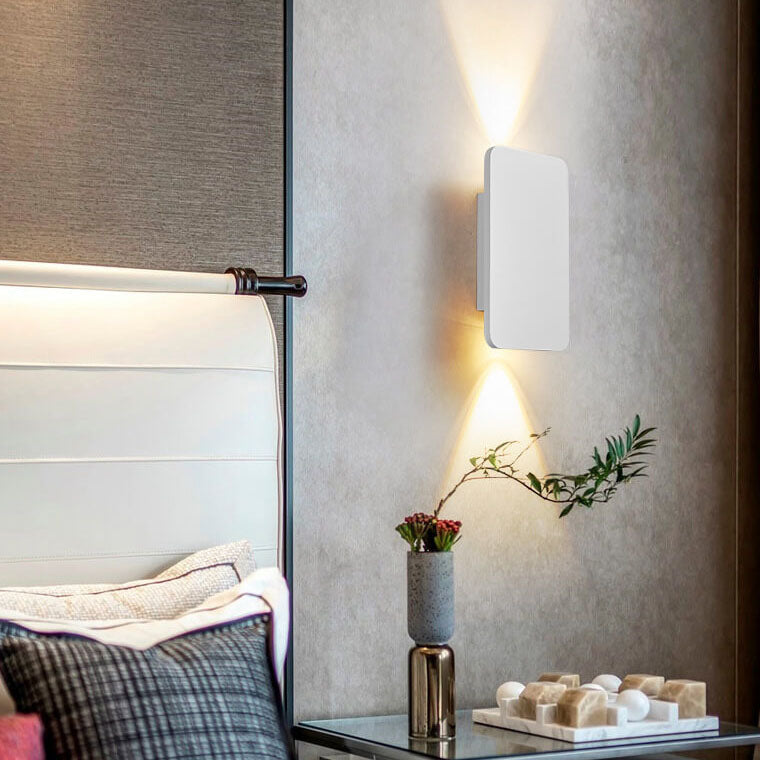 Nordic Minimalist Aluminum Rectangular Flat Panel 2-Light LED Wall Sconce Lamp (Copy) Cuvalon