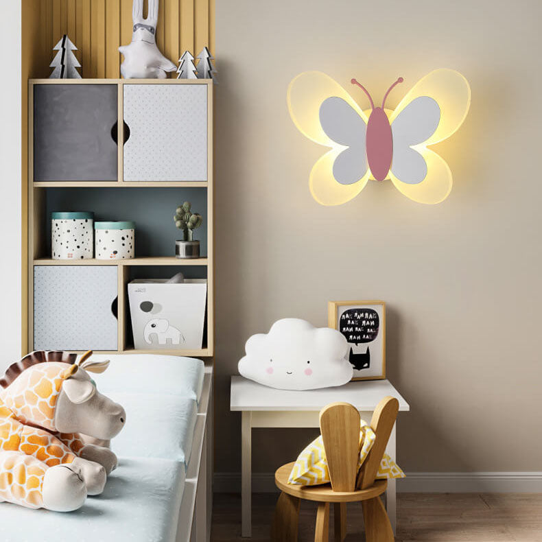 Creative Butterfly Acrylic 1-Light LED Wall Sconce Lamp Cuvalon