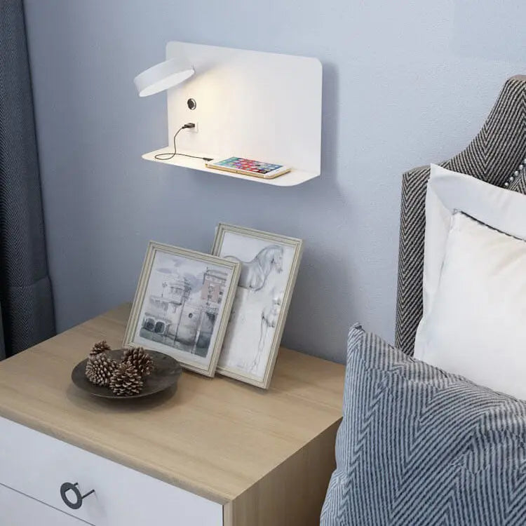 Modern Iron Square LED USB Rechargeable Wall Sconce Lamp Cuvalon