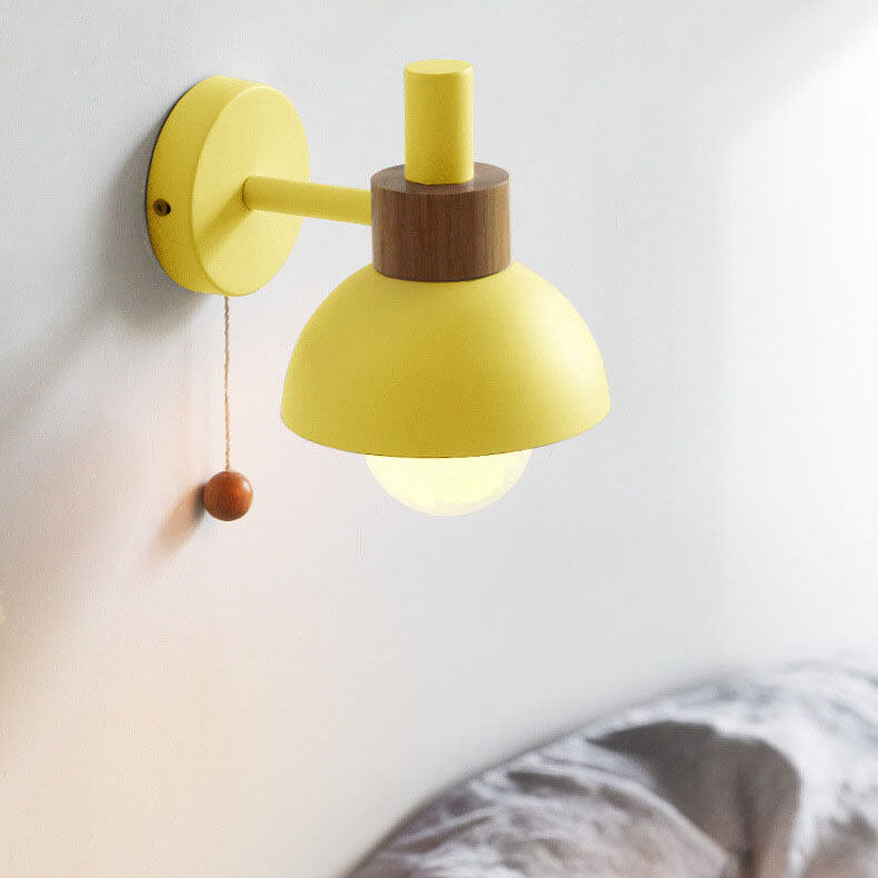 Nordic Macaron Globe 1-Light Wall Sconce Lamp Cuvalon