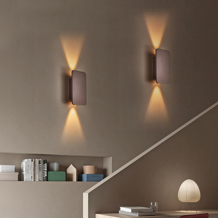 Nordic Minimalist Aluminum Rectangular Flat Panel 2-Light LED Wall Sconce Lamp (Copy) Cuvalon