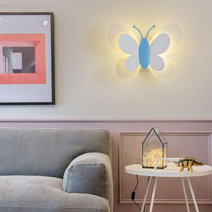 Creative Butterfly Acrylic 1-Light LED Wall Sconce Lamp Cuvalon