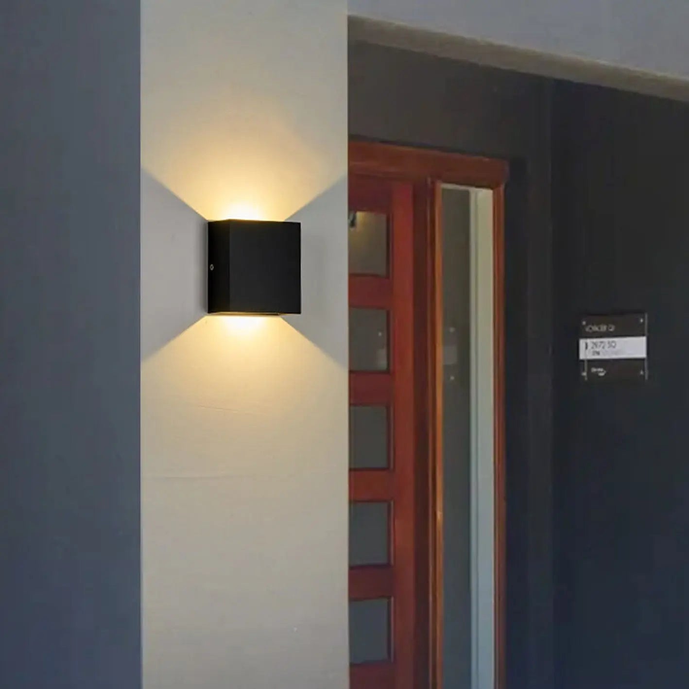 Modern Simple Square LED Body Sensor Wall Sconce Lamp Cuvalon