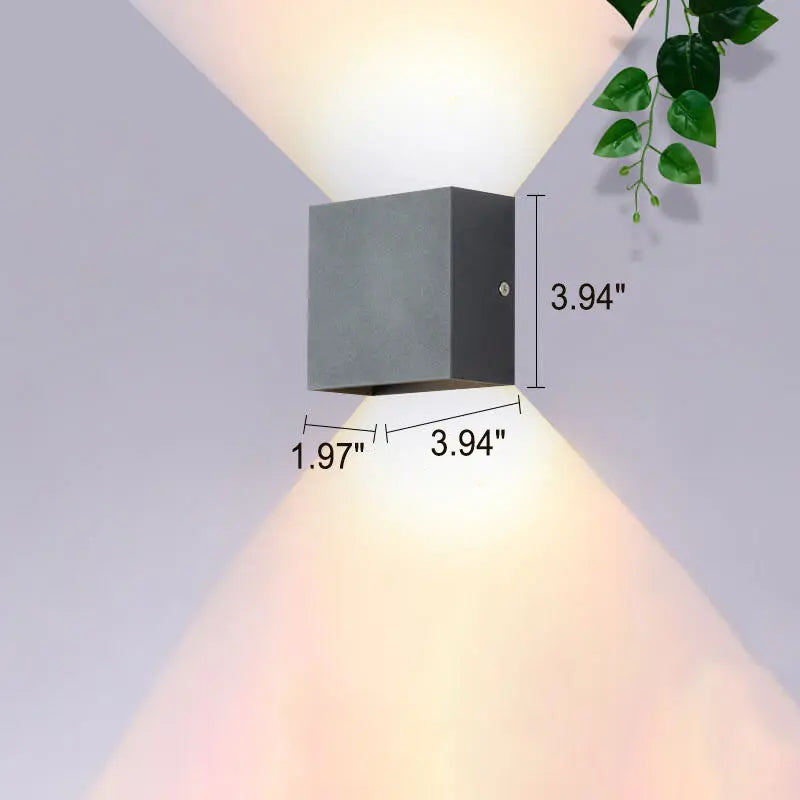 Modern Minimalist Square Aluminum LED Wall Sconce Lamp Cuvalon