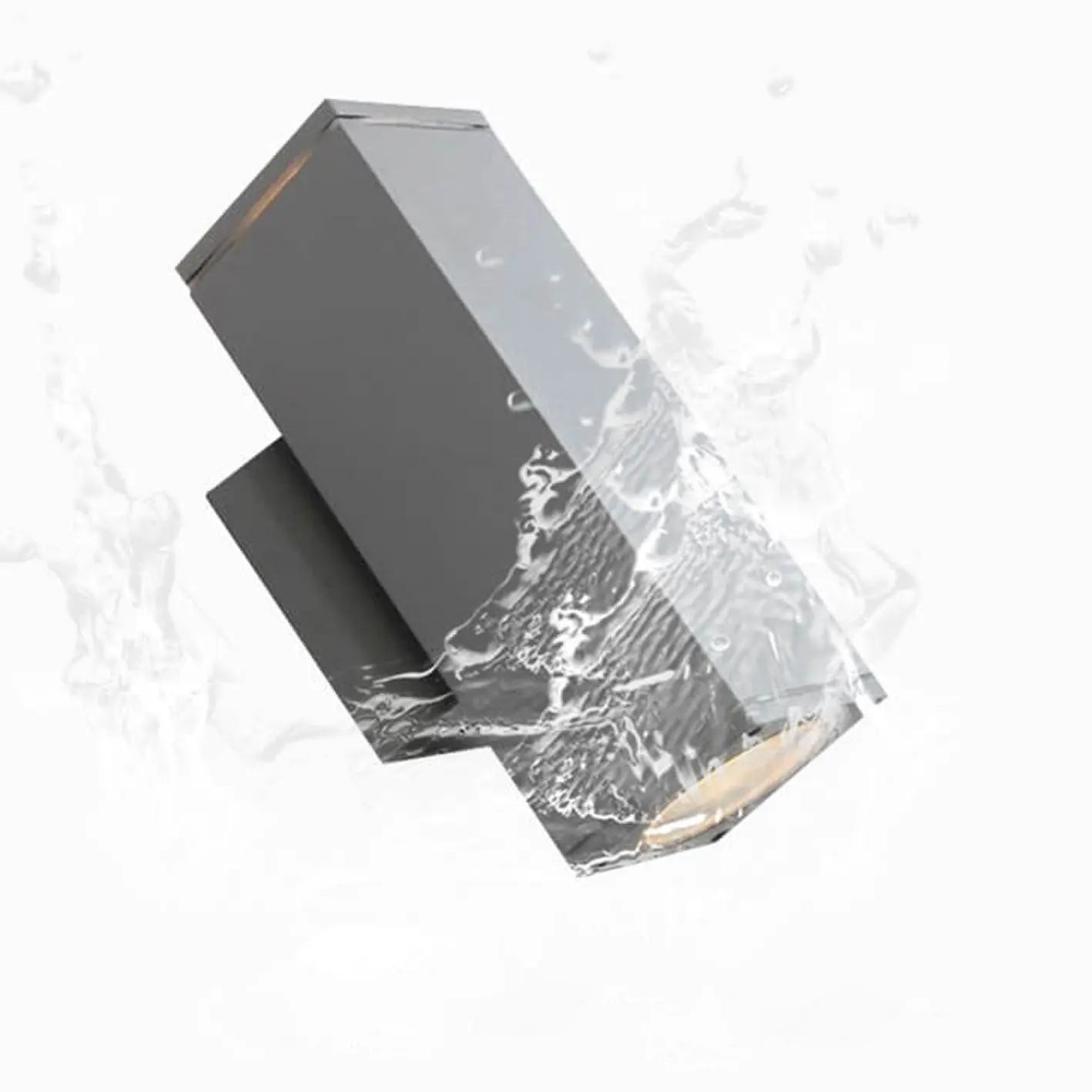 Modern Minimalist Square Column LED Luminous Outdoor Waterproof Wall Sconce Lamp Cuvalon