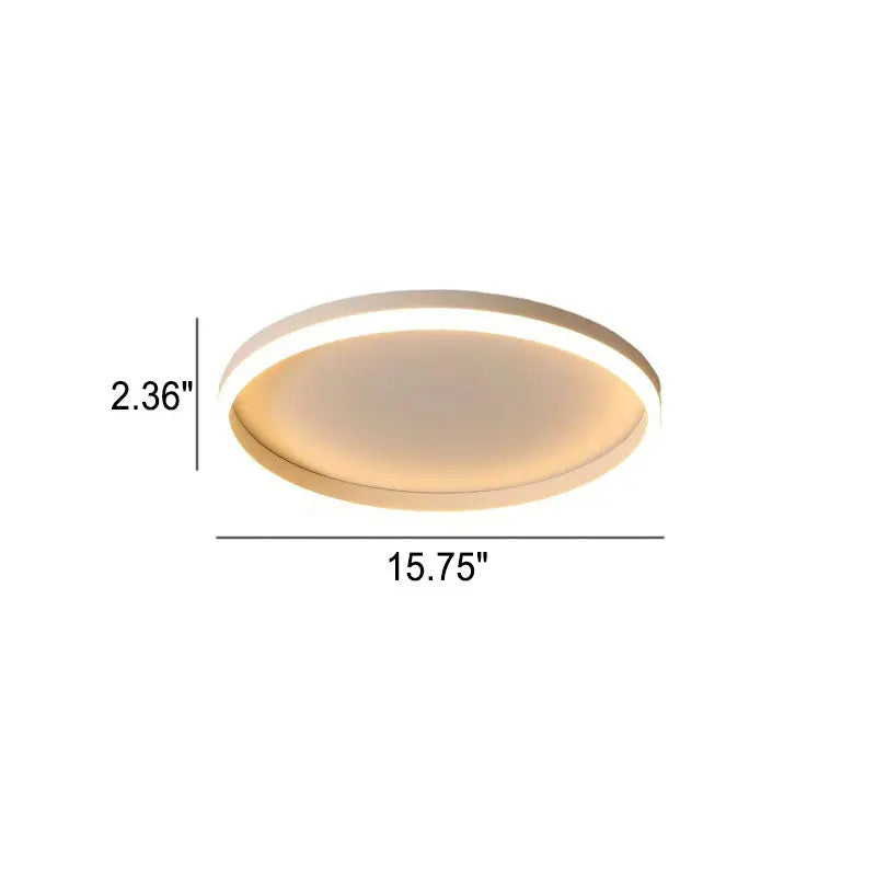 Nordic Minimalist Circle Ring Iron Acrylic LED Flush Mount Ceiling Light Cuvalon