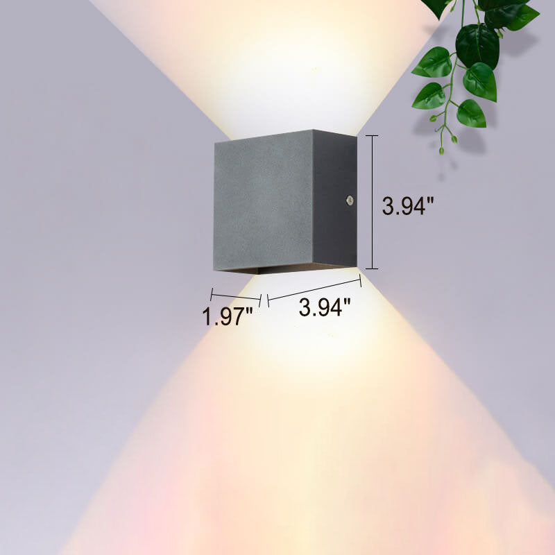 Modern Minimalist Square Aluminum LED Wall Sconce Lamp Cuvalon