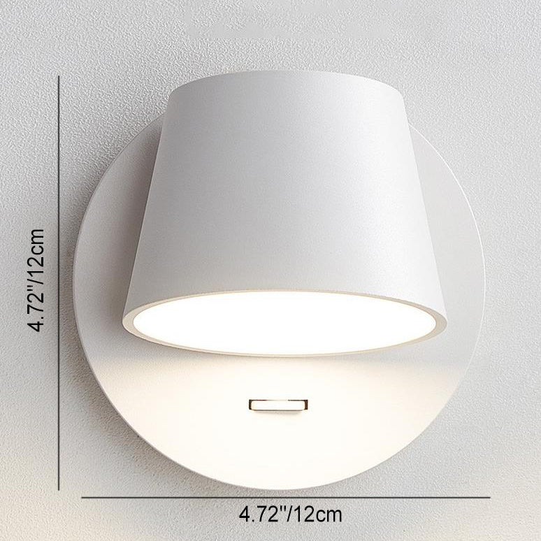 Contemporary Minimalist Dome Frosted Rotatable Aluminum LED Reading Wall Sconce Lamp For Bedroom Cuvalon