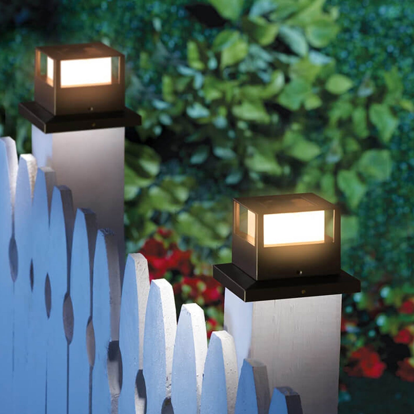 Outdoor Solar Pillar Head Light Square Pillar Head Light Garden Light Cuvalon