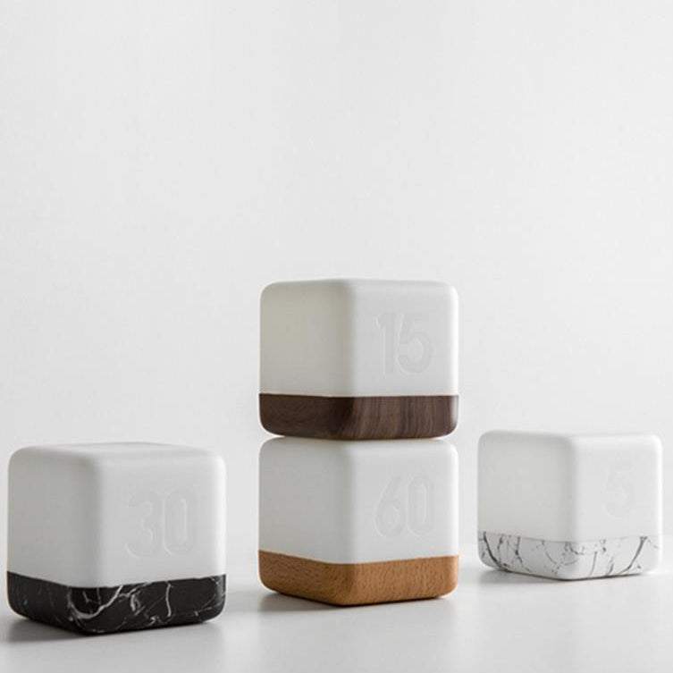 Modern Magic Cube Turn Timer Night Light USB Rechargeable LED Table Lamp Cuvalon