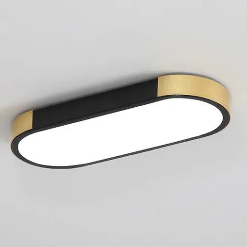 Modern Minimalist Rectangular Ring LED Flush Mount Ceiling Light Cuvalon