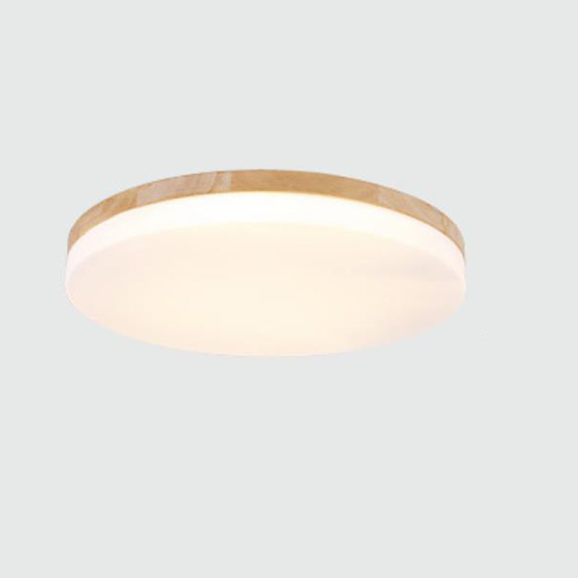 Modern Acrylic Shade Round Log LED Flush Mount Light Cuvalon