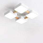 Modern Acrylic Small Cube Combination LED Flush Mount Light Cuvalon
