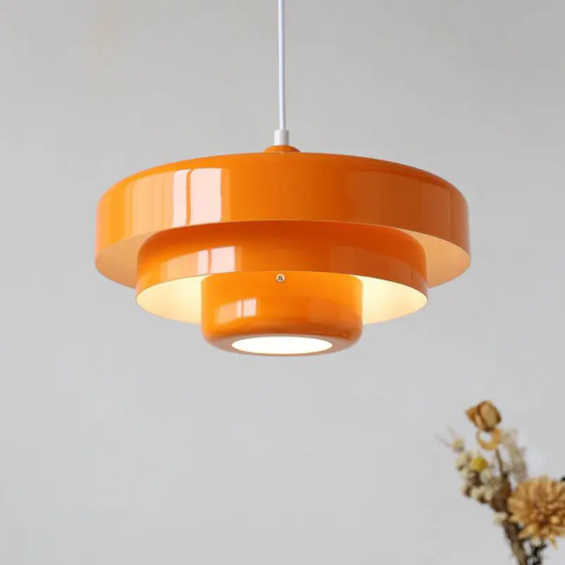 Nordic Vintage Multi-Layered Round Metal 1-Light Pendant Light Cuvalon