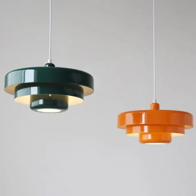 Nordic Vintage Multi-Layered Round Metal 1-Light Pendant Light Cuvalon