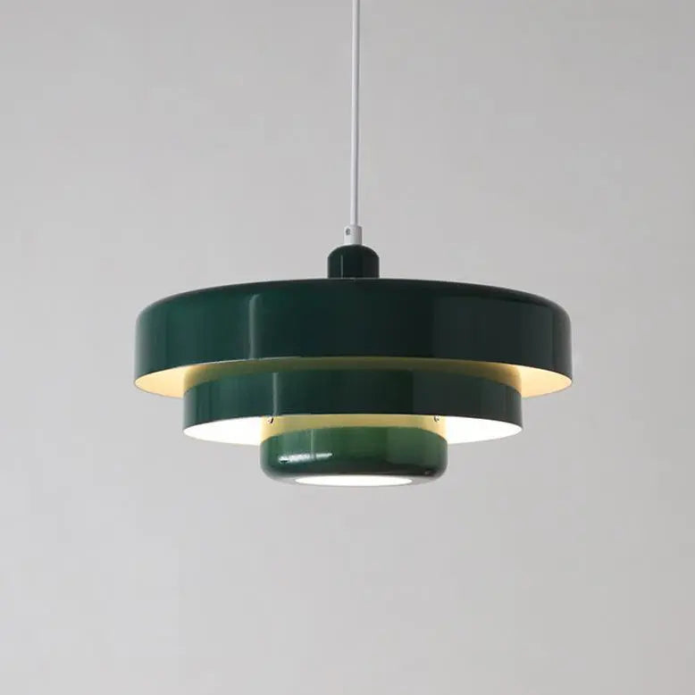 Nordic Vintage Multi-Layered Round Metal 1-Light Pendant Light Cuvalon