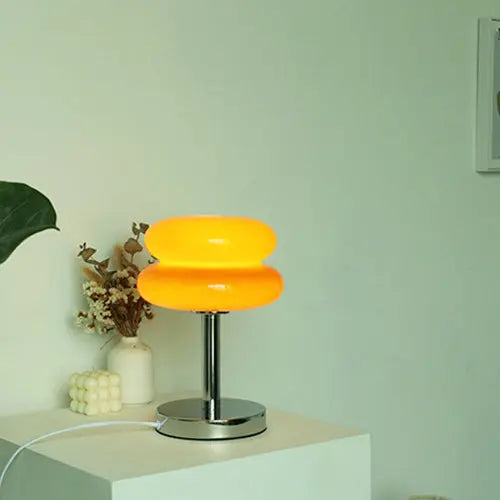 Modern Glass Tart Design 1-Light Table Lamp Cuvalon