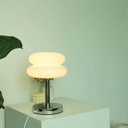 Modern Glass Tart Design 1-Light Table Lamp Cuvalon
