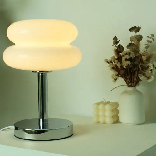Modern Glass Tart Design 1-Light Table Lamp Cuvalon
