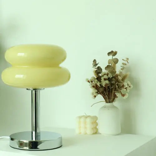 Modern Glass Tart Design 1-Light Table Lamp Cuvalon