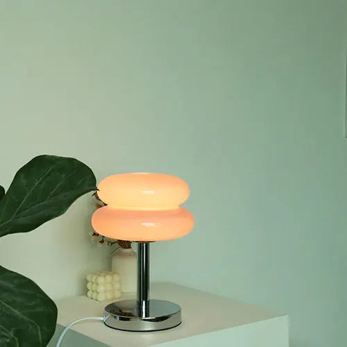 Modern Glass Tart Design 1-Light Table Lamp Cuvalon