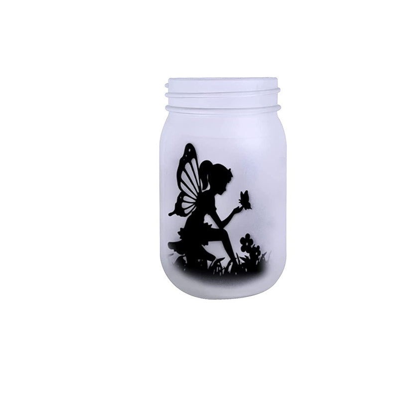 Solar Creative Fairy Frosted Glass Jar LED Outdoor Light Cuvalon
