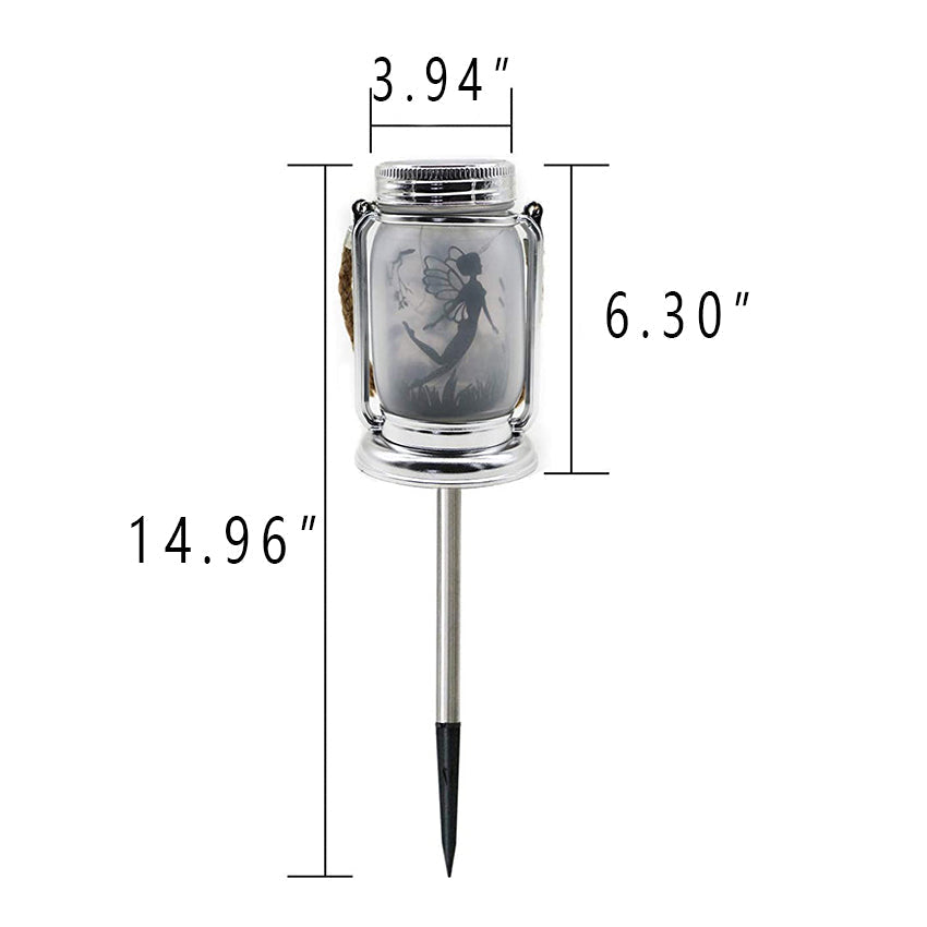 Solar Creative Fairy Frosted Glass Jar LED Outdoor Light Cuvalon