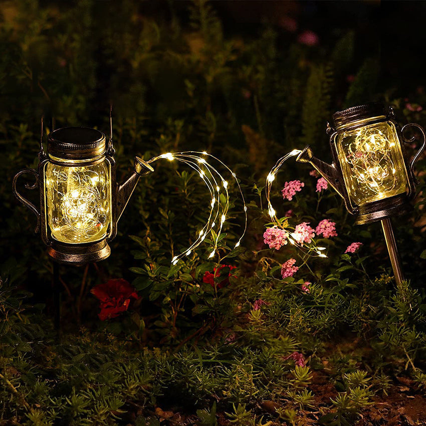 Solar Creative Fairy Frosted Glass Jar LED Outdoor Light Cuvalon