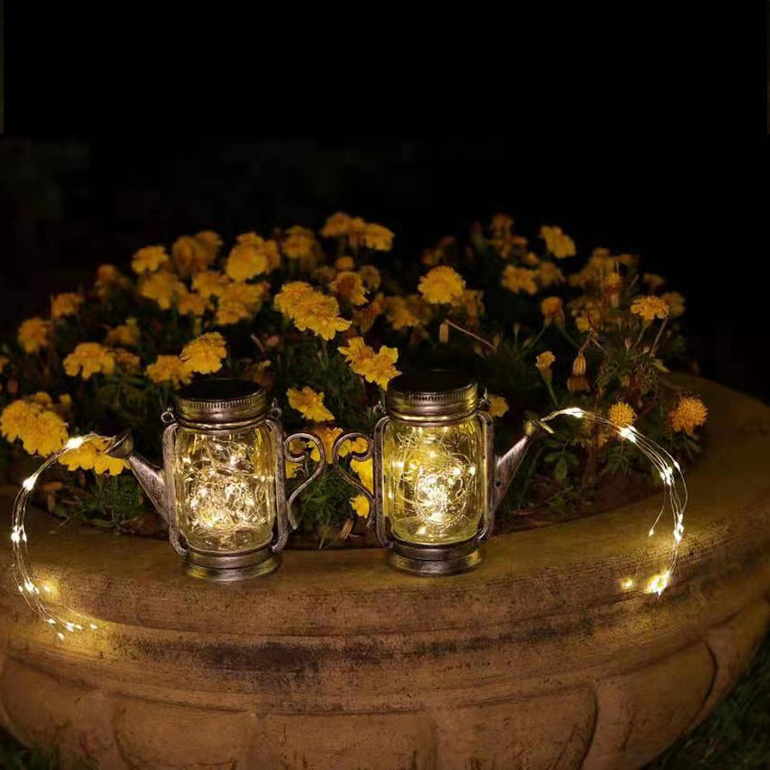 Solar Creative Fairy Frosted Glass Jar LED Outdoor Light Cuvalon