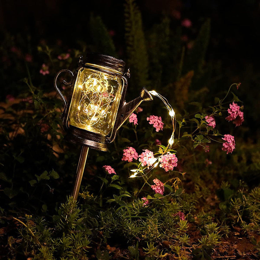 Solar Creative Fairy Frosted Glass Jar LED Outdoor Light Cuvalon