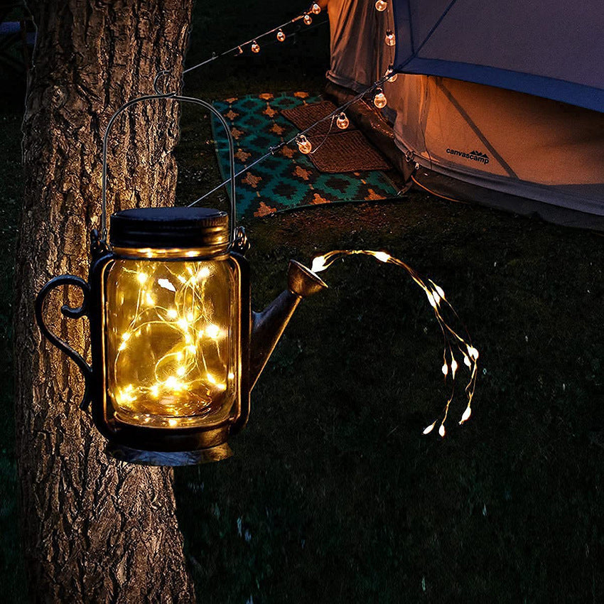 Solar Creative Fairy Frosted Glass Jar LED Outdoor Light Cuvalon