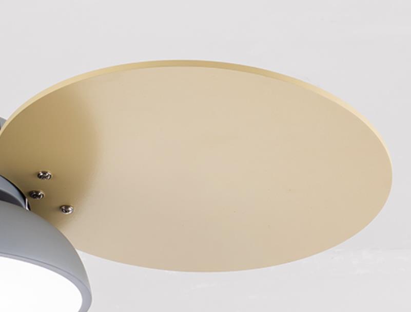 Simple Colorful Round Fan Leaf Kids Downrods Ceiling Fan Light Cuvalon