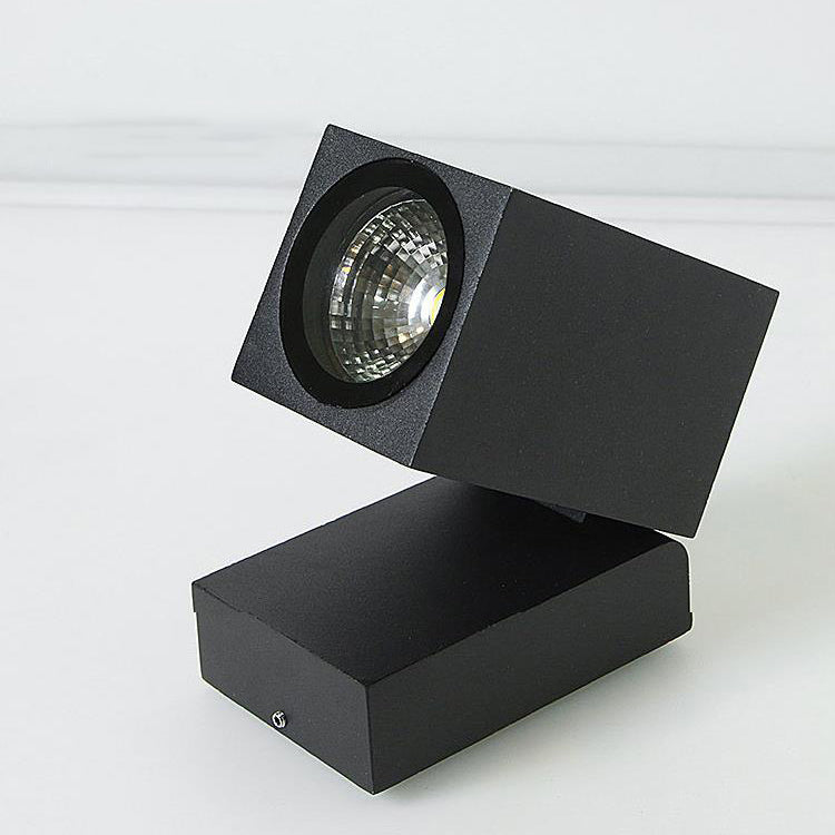 Modern Outdoor Waterproof Square Spotlight Adjustable Angle LED Garden Wall Sconce Lamp Cuvalon