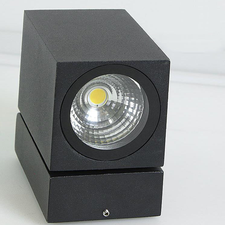 Modern Outdoor Waterproof Square Spotlight Adjustable Angle LED Garden Wall Sconce Lamp Cuvalon