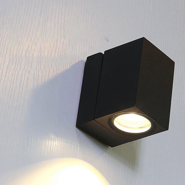 Modern Outdoor Waterproof Square Spotlight Adjustable Angle LED Garden Wall Sconce Lamp Cuvalon