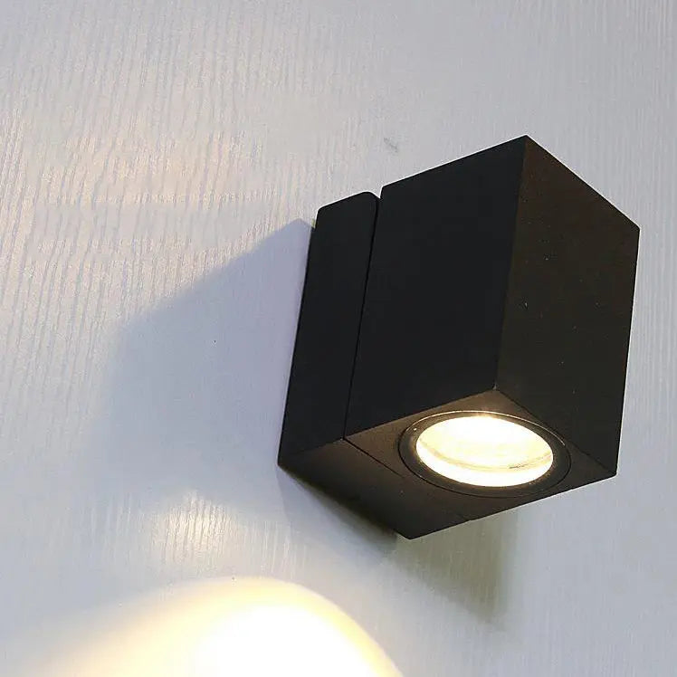 Modern Outdoor Waterproof Square Spotlight Adjustable Angle LED Garden Wall Sconce Lamp Cuvalon